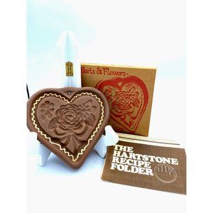 Hartstone Cookie Mold Folk Art Heart Roses/Discontinued/Vintage in Original Box